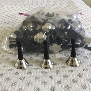 88 small silver bells for wedding exit